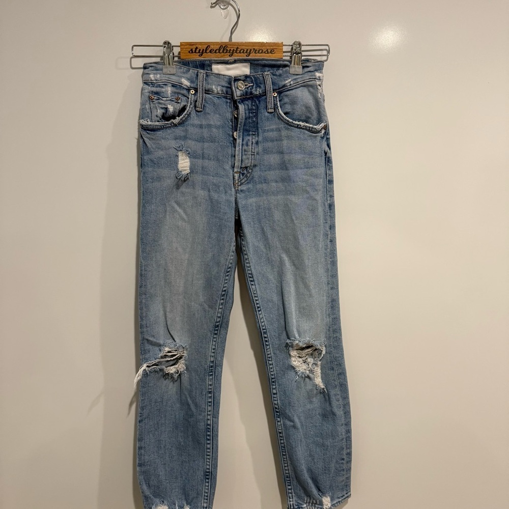 Mother Superior The Tomcat Distressed Straight Leg Jeans In The Confession - Picture 6 of 12